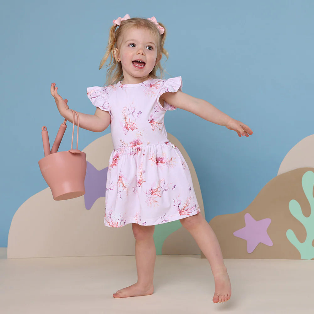 Snuggle Hunny Kids - Organic Dress | Coral