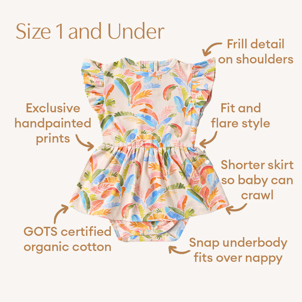 Snuggle Hunny Kids - Organic Dress | Summer Palm