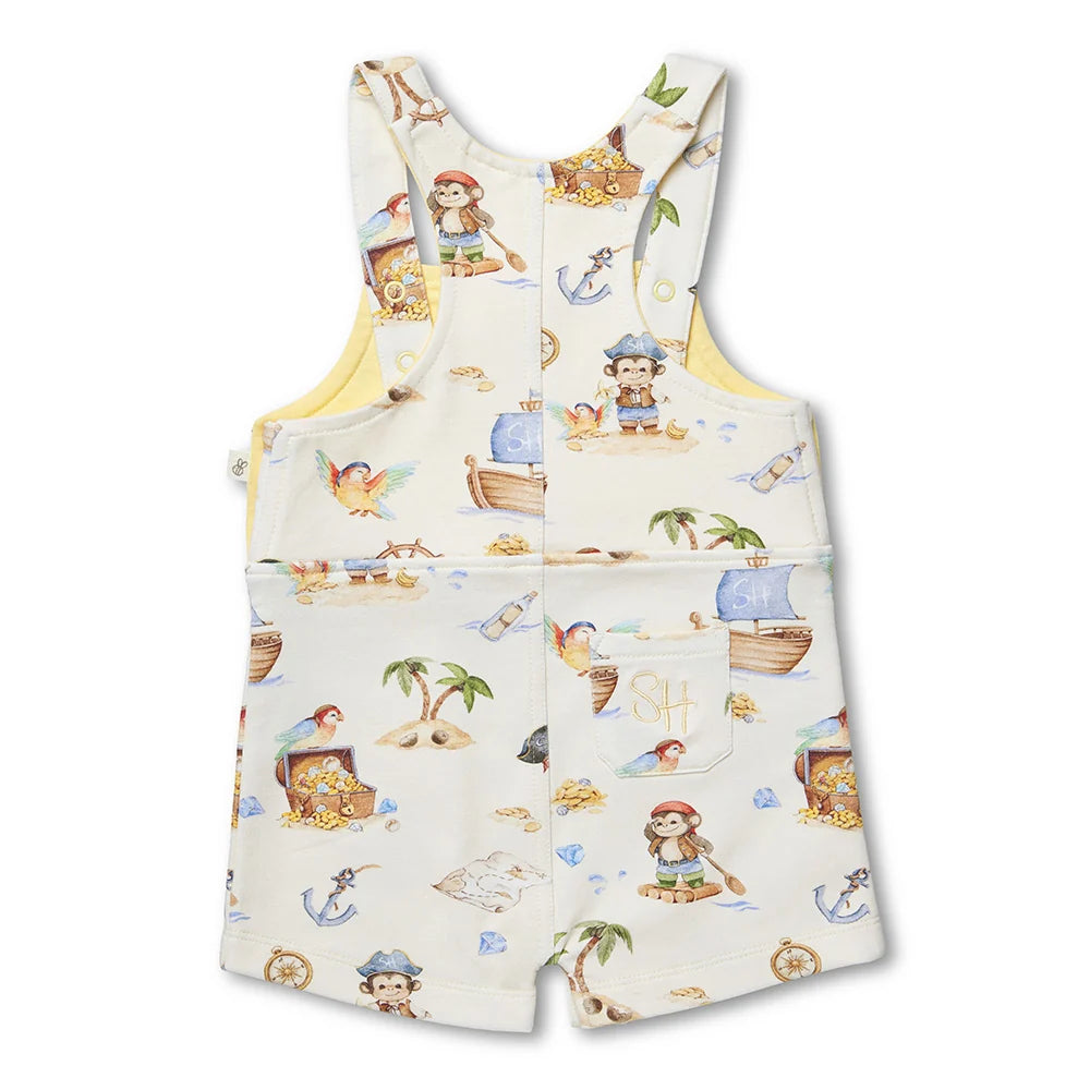 Snuggle Hunny Kids - Snuggle Overall Shorts | Treasure Island