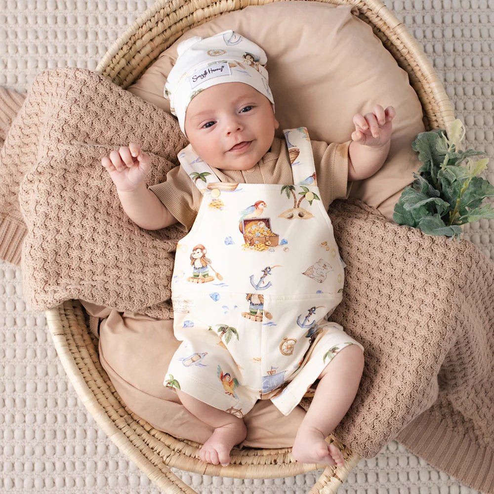 Snuggle Hunny Kids - Snuggle Overall Shorts | Treasure Island