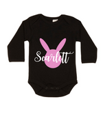 MLW By Design - Easter Personalised Black Bodysuit | Pink
