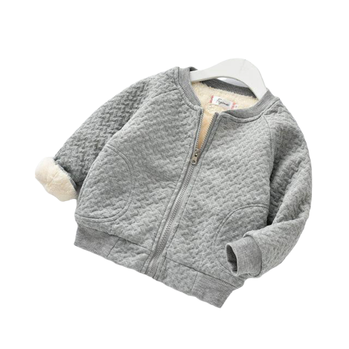 Fluffy Bomber Jacket | Grey