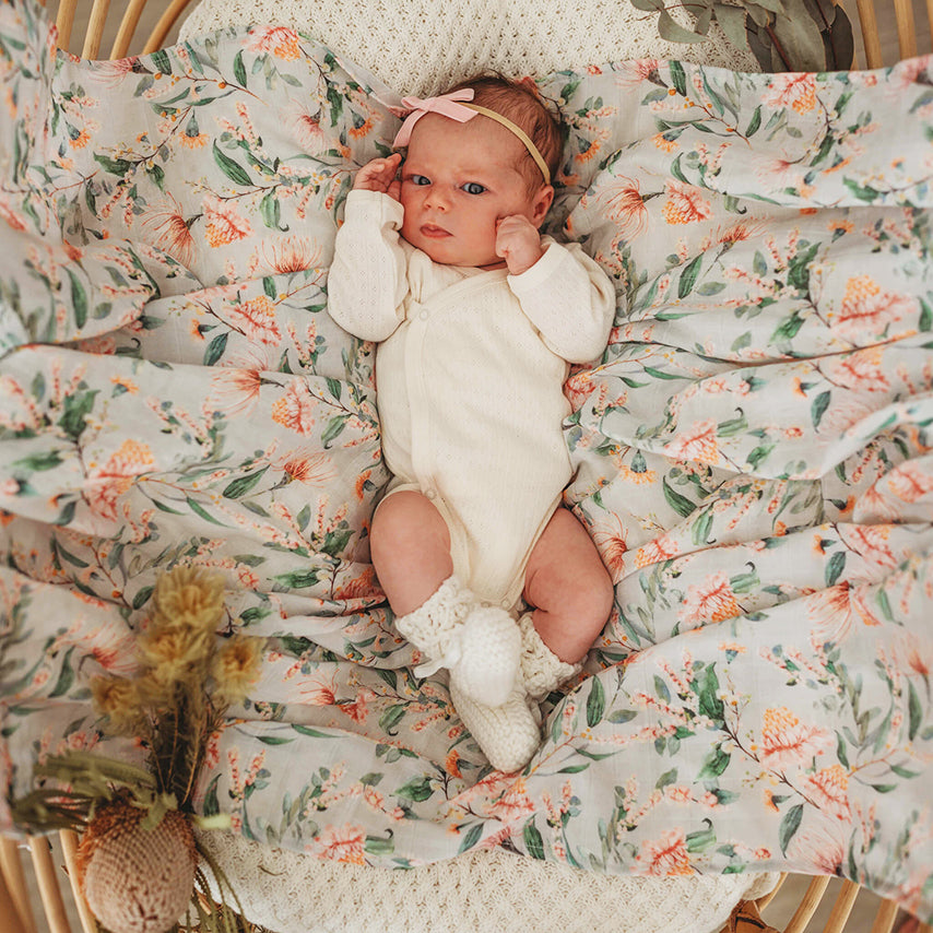 Snuggle Hunny Kids - Wattle Organic Muslin Wrap