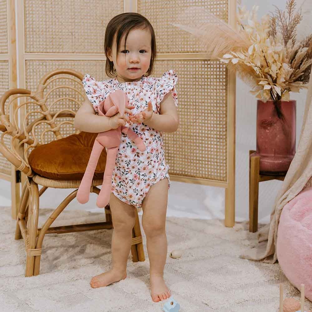 Snuggle Hunny Kids - Short Sleeve Organic Bodysuit | Spring Floral