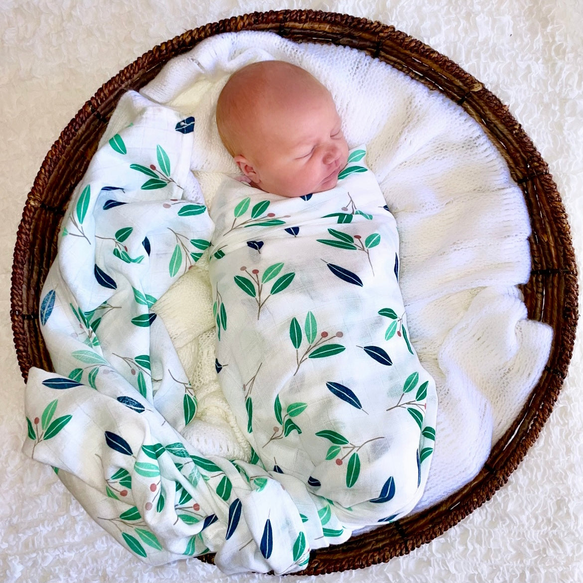 Tinker Tot Baby - Bamboo Cotton Swaddle – Native Leaves