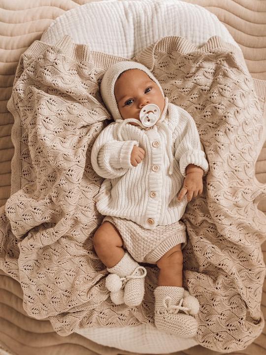 Little B's Nursery - Woodlands Knit Blanket | Honey Milk (Pre-Order Early May)