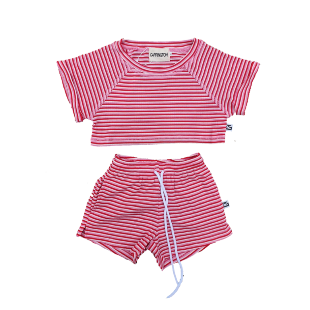 Carrington Kids - Stripe Crop Set | Pink *CLEARANCE*