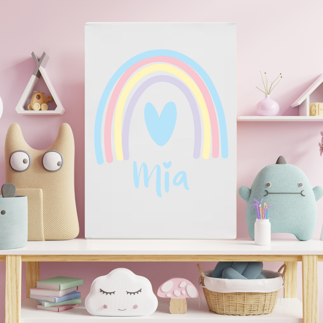MLW By Design - Rainbow Name Canvas Print