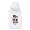 MLW By Design - Hipster Skull Sleeveless Hoodie | Black or White