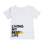 MLW By Design - Living My Best Life Tee | Pink or Gold Print