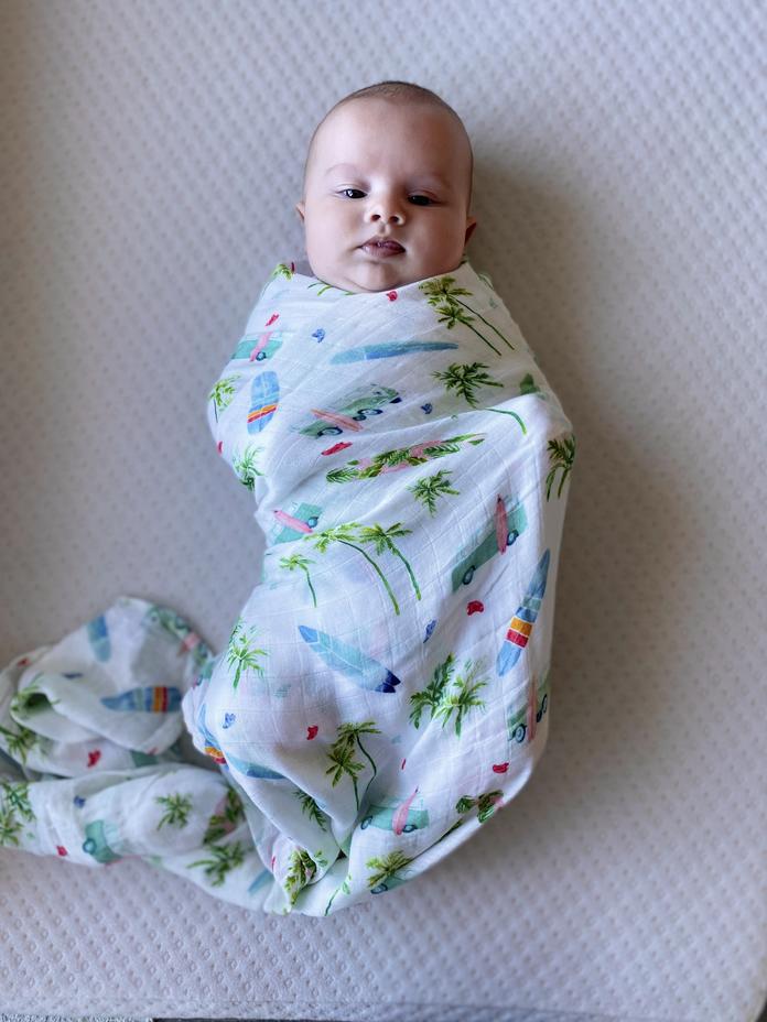 Anchor & Arrow - Organic Baby Swaddle | Chasing Waves