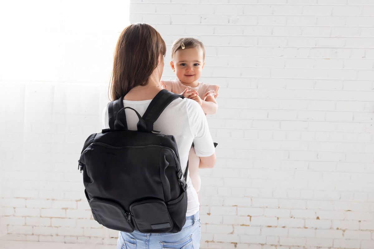 Timber Tinkers - Personalised Neoprene Nappy Bag | Black