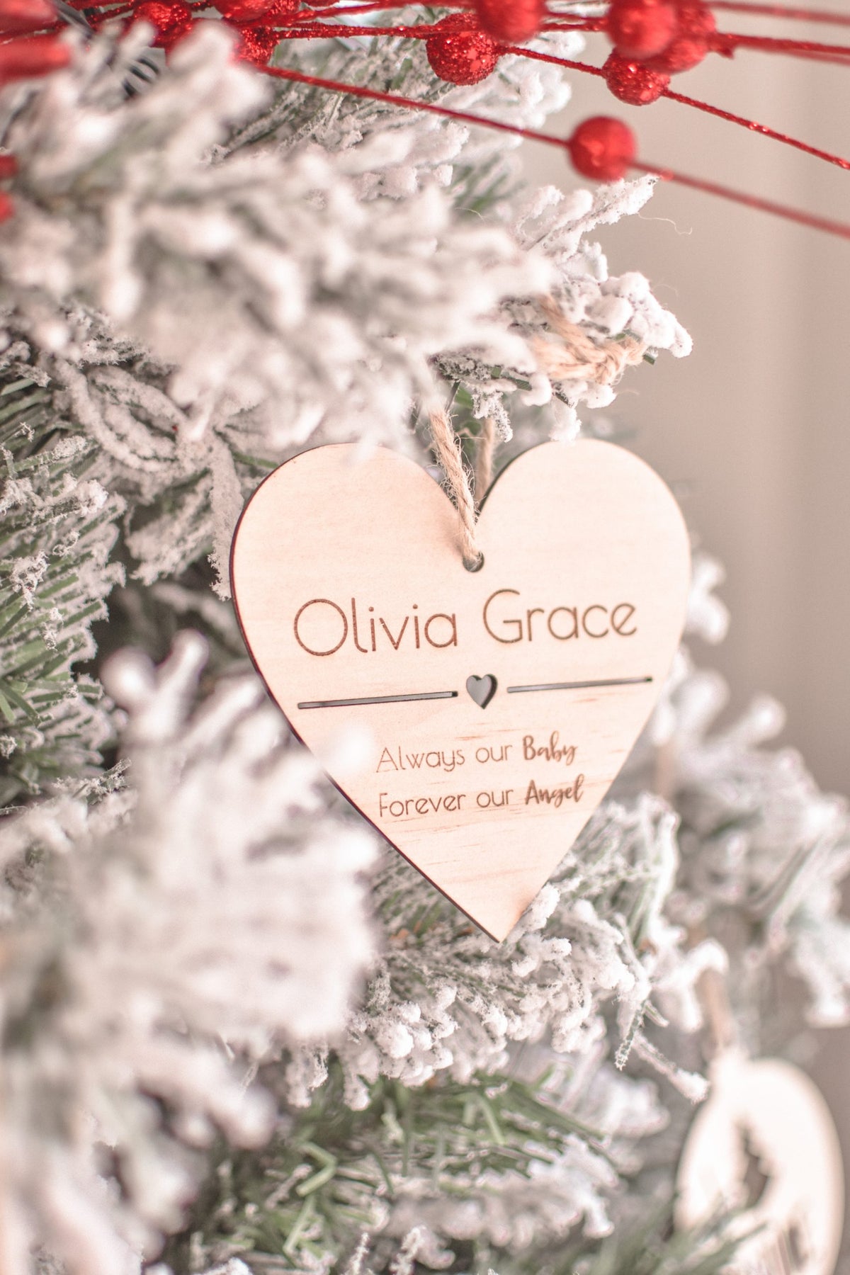Timber Tinkers - Our Angel Baby Memorial Ornament | Natural