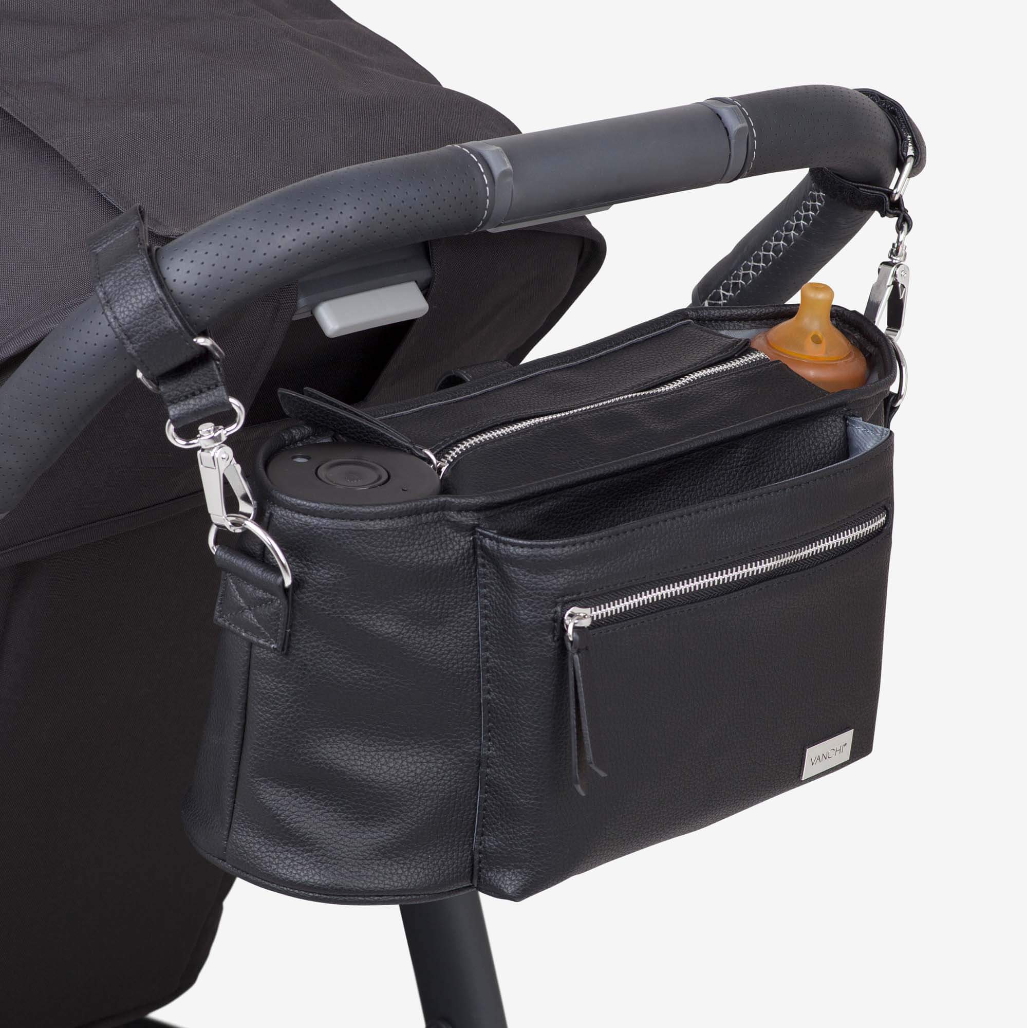 VANCHI Pram Caddy Black My Little Wardrobe
