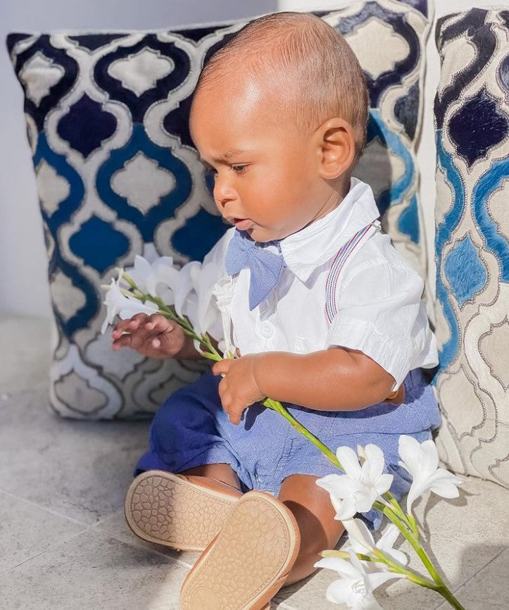 Arlo Bow Tie & Suspenders Set | Blue