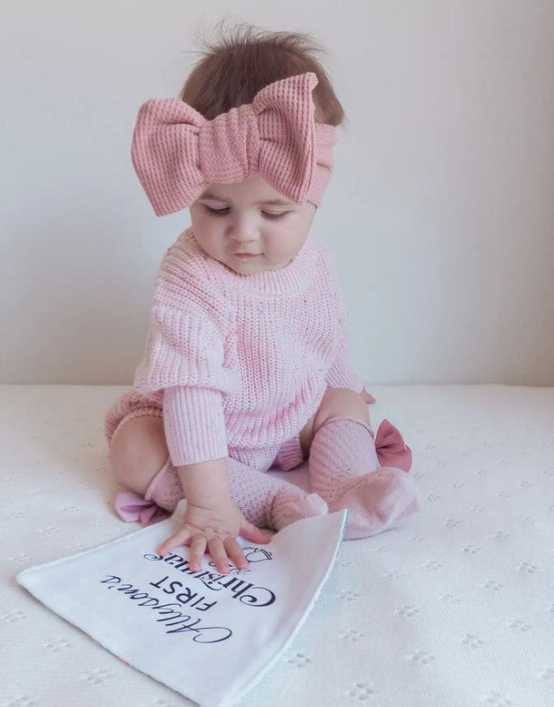 Satin Bow Socks | Light Pink