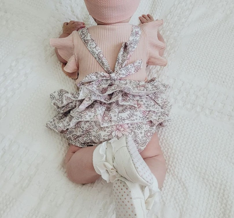 Pastel Garden Frilly Romper Set