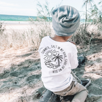 Byron Brooklyn Co - Summer, Salt in my Hair Long Sleeve Tee | White