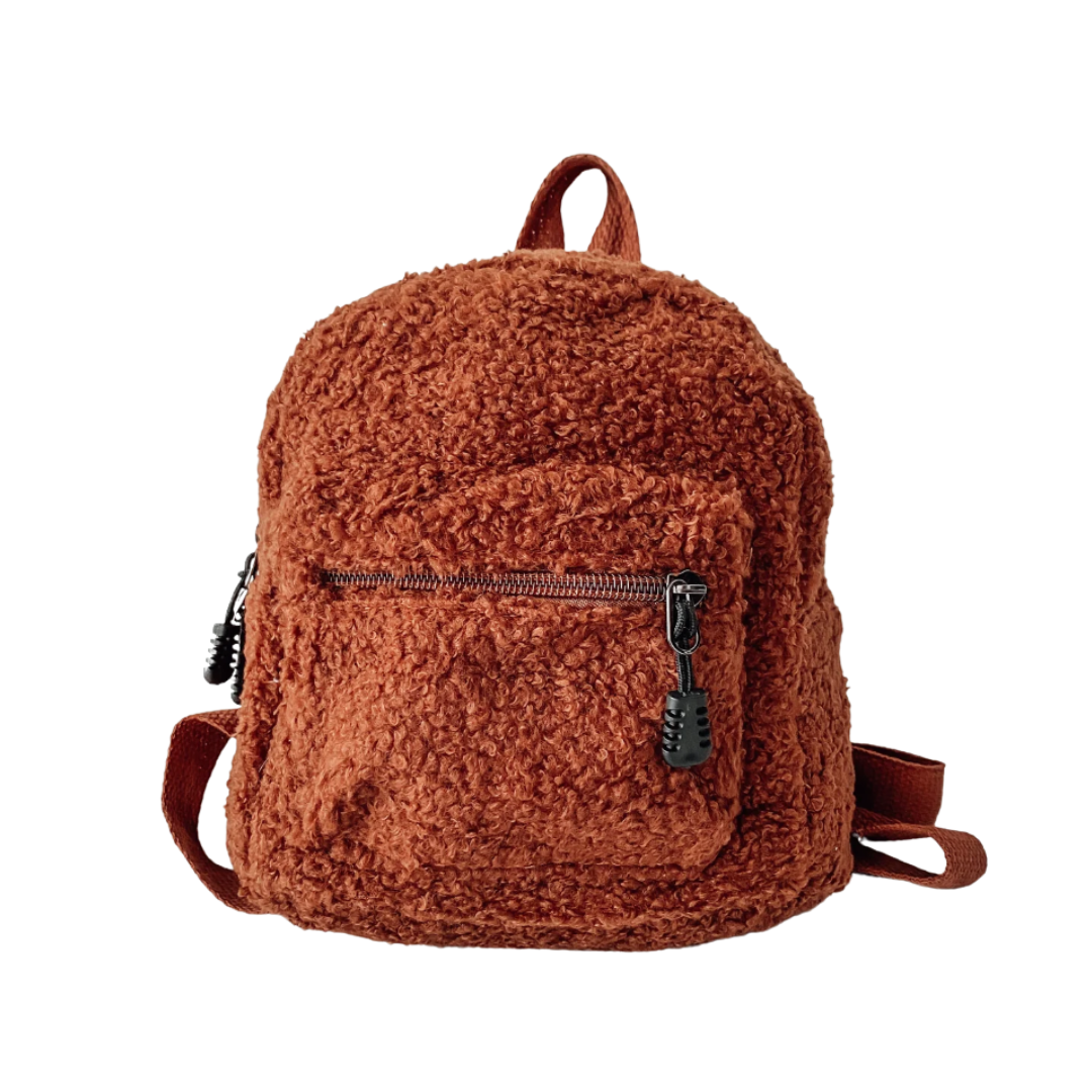 Mini faux fur sales backpack