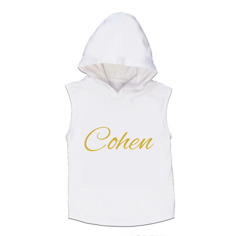 MLW By Design - Personalised Name Sleeveless Hoodies | White or Black