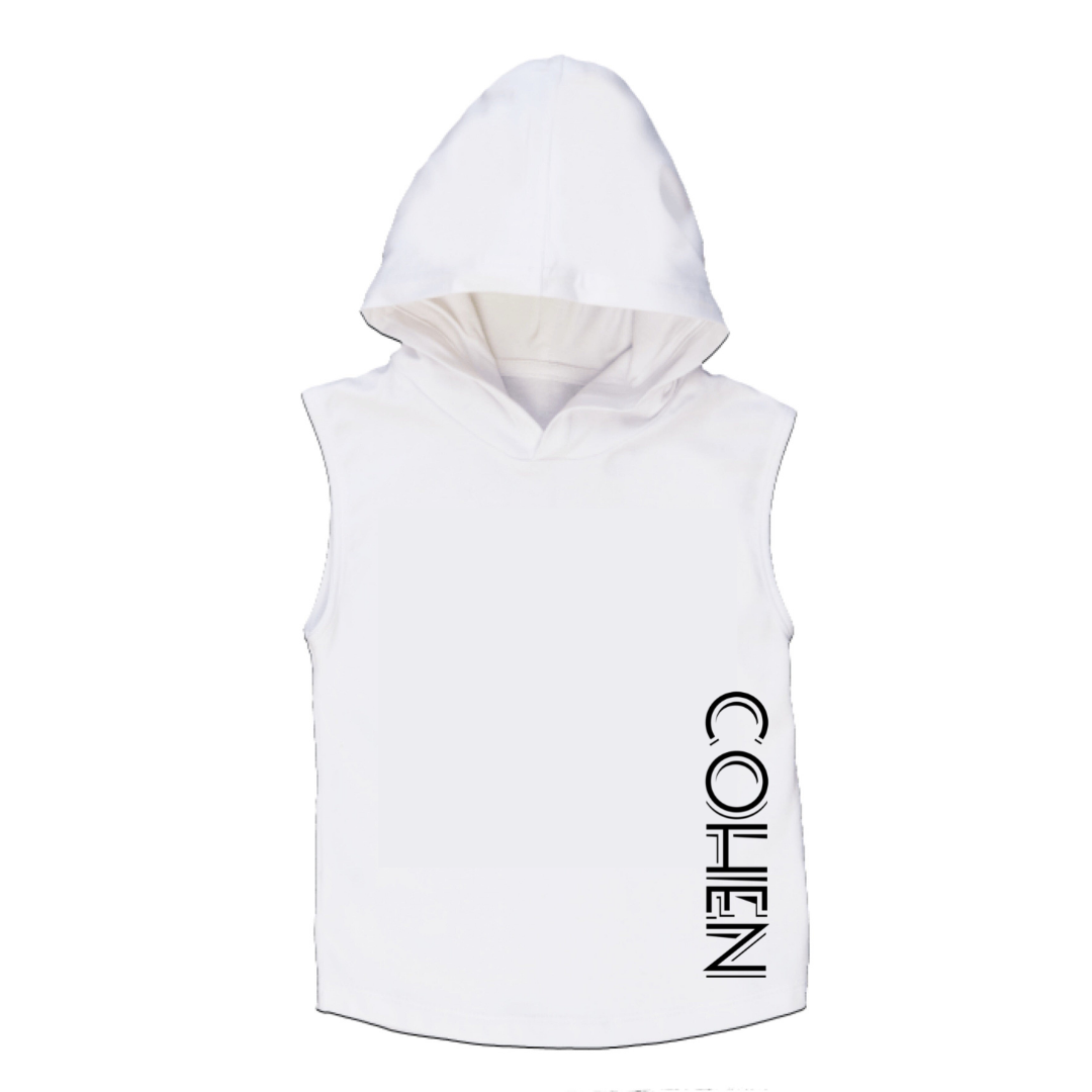 Sleeveless hoodie best sale design
