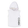 MLW By Design - Personalised Striped Name Sleeveless Hoodie | Black or White