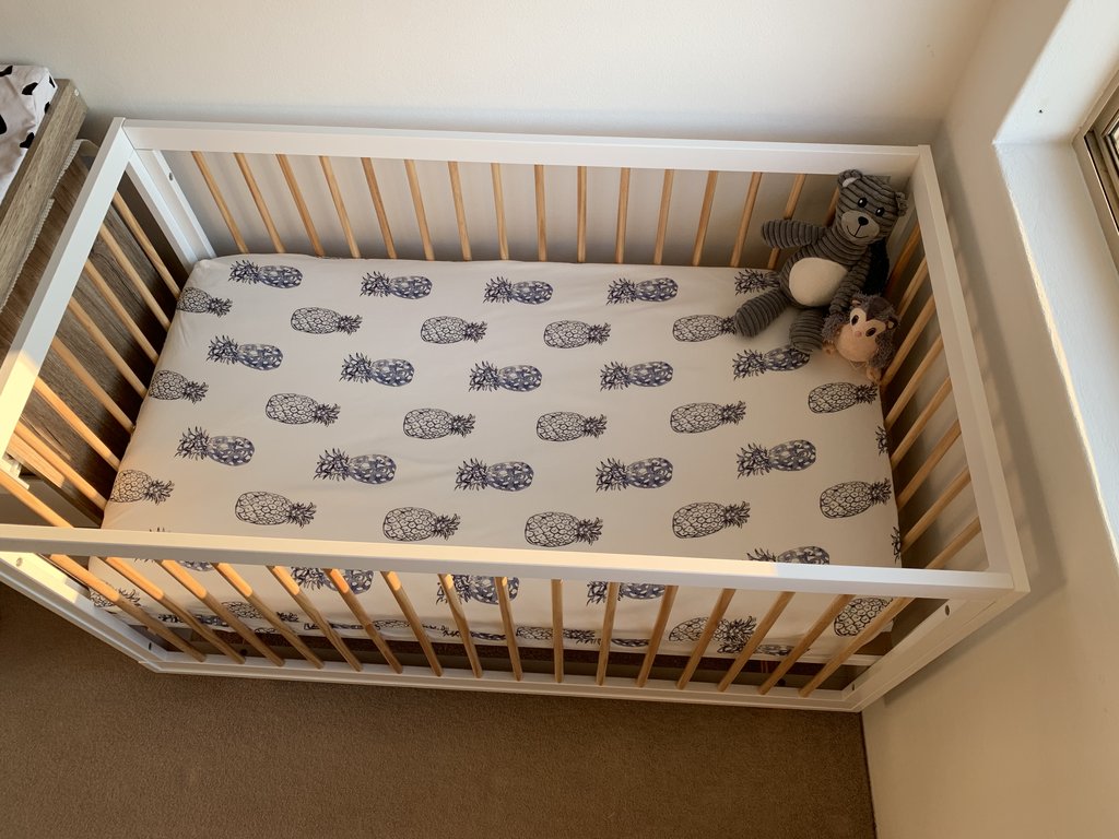Anchor & Arrow - Cot Sheet | Indigo Pineapples