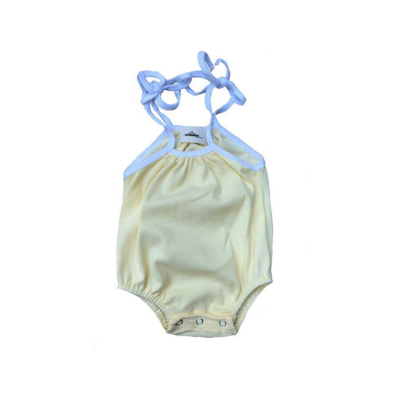 MLW By Design - Candy Ribbed Romper | Baby Yellow