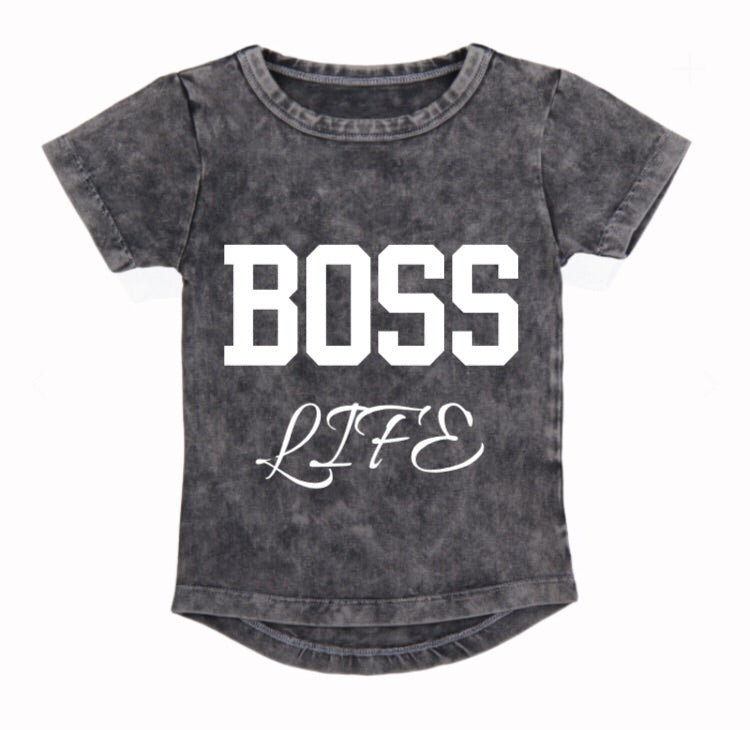 MLW By Design - Boss Life Stonewash Tee | Black or Sand