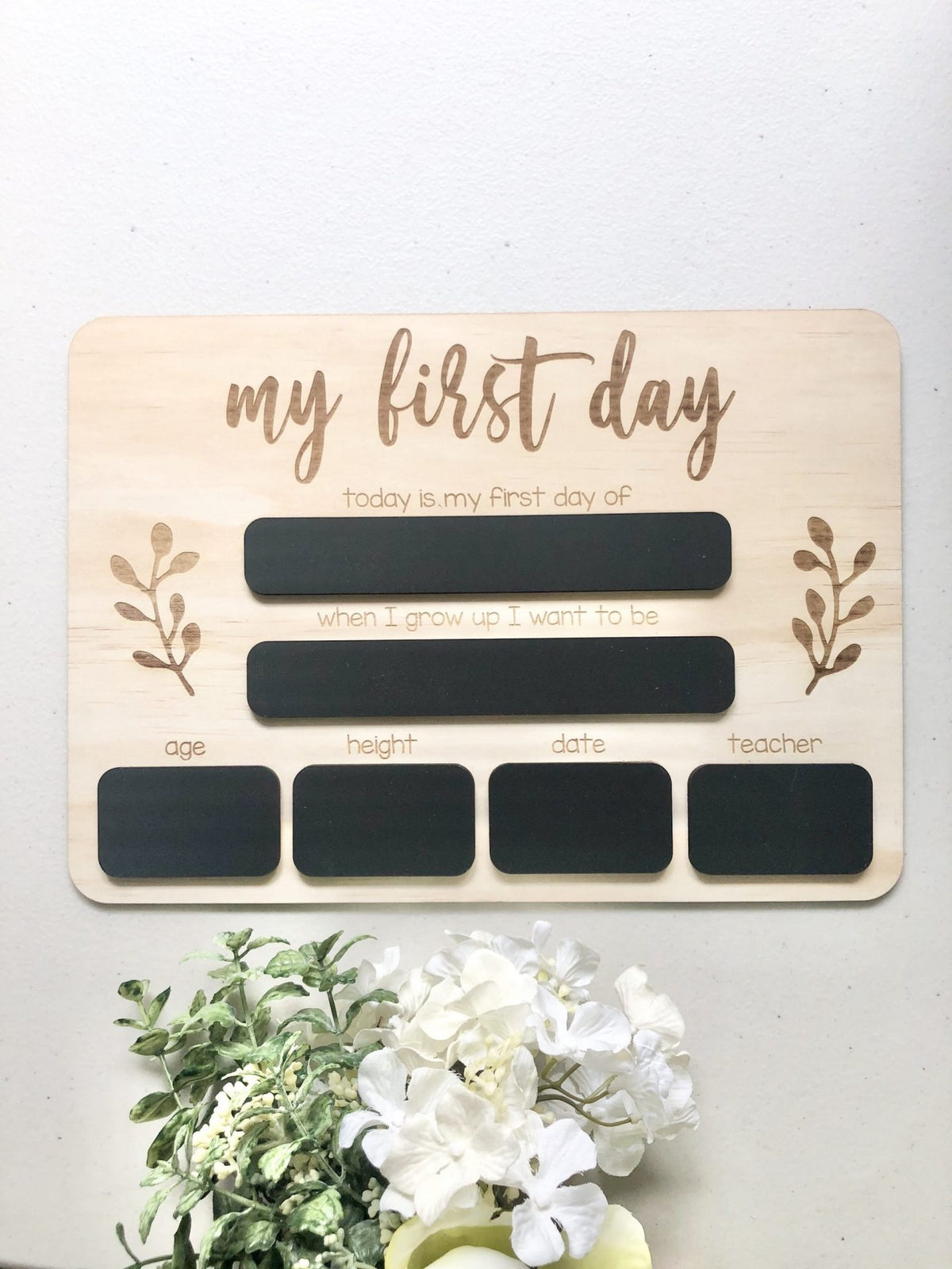 Timber Tinkers - First Day of School Board