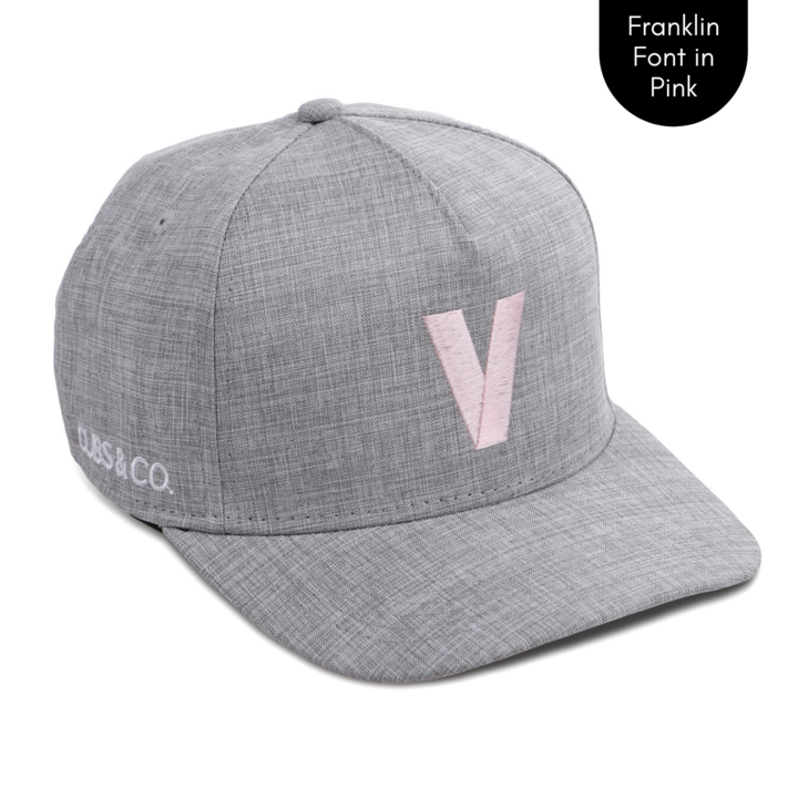 Cubs & Co - PERSONALISED GREY W/ INITIALS | FRANKLIN FONT PINK