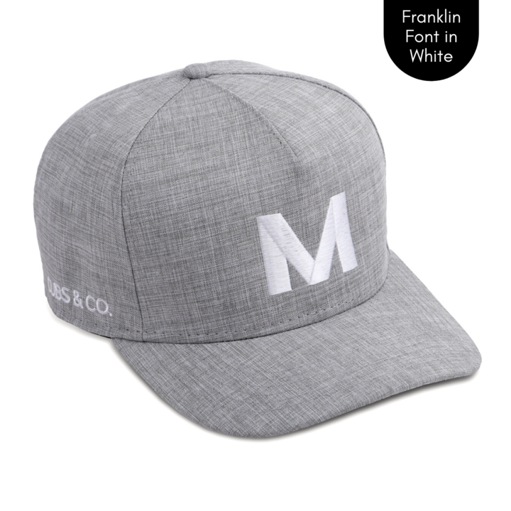 Cubs & Co - PERSONALISED GREY W/ INITIALS | FRANKLIN FONT WHITE