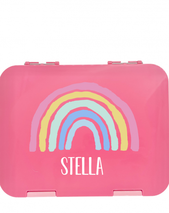 Timber Tinkers - Personalised Bento Box – Rainbow | Pink or Blue