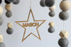 CMC GOLD - Pebbles White Felt Ball Baby Mobile