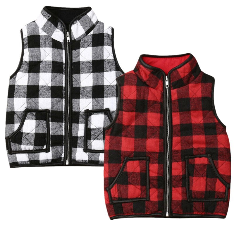 Plaid Puffer Vests | 2 Colours