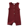 Harrison Button Onesie | Burgundy