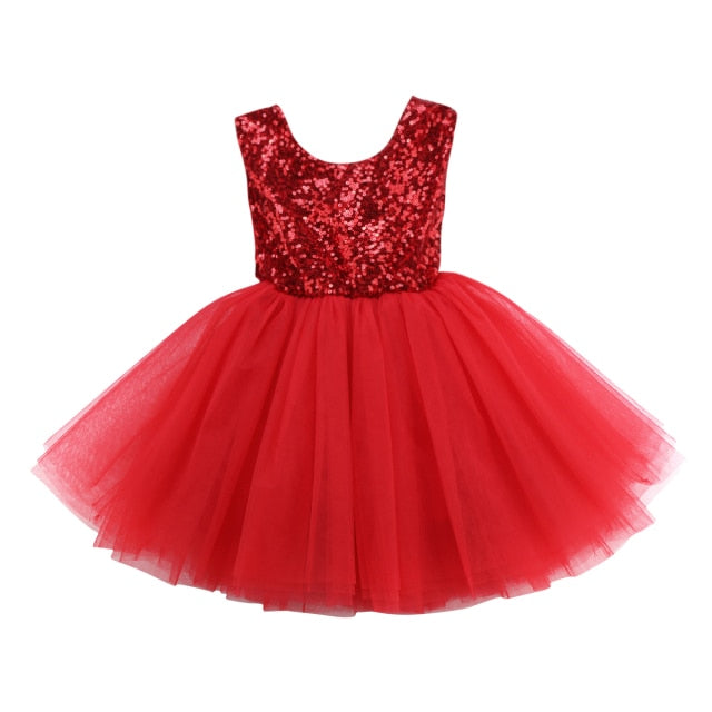 Sequin Princess Dress | Red