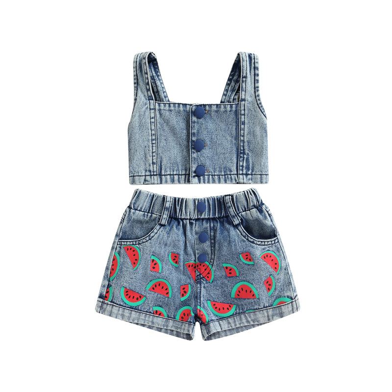 Watermelon Denim Set