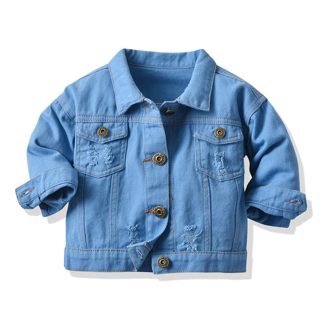 Distressed Denim Jacket | Blue