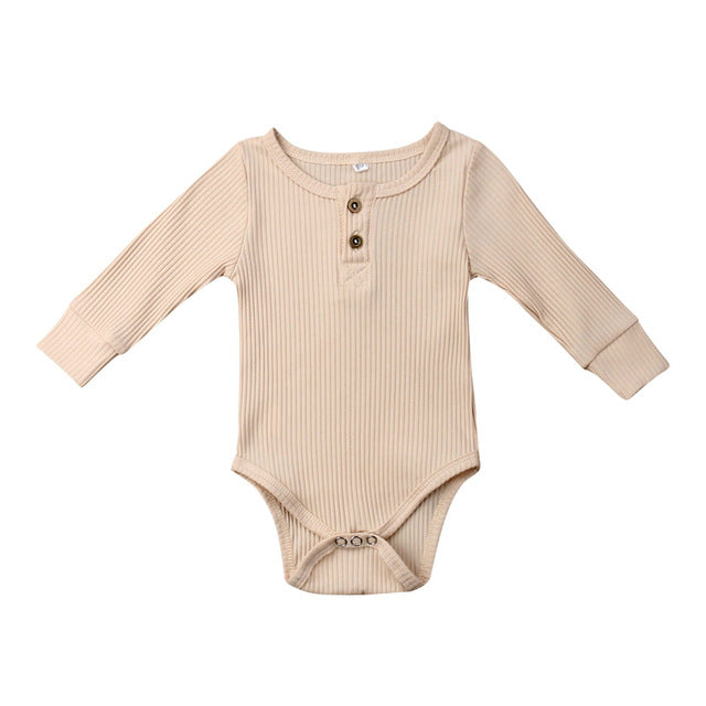 Ribbed Button Bodysuits | 4 Colours