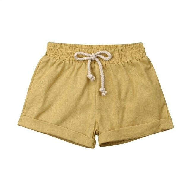 Basic Cotton Shorts | Mustard