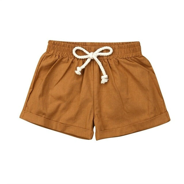 Basic Cotton Shorts | Brown