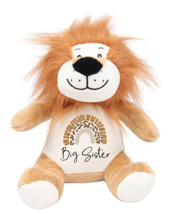 Timber Tinkers - Personalised Lion Plush - Safari Rainbow